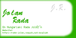 jolan rada business card